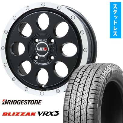 165/65R14 スタッドレスタイヤ ホイール4本セット BRIDGESTONE ブリザック VRX3 (4/100車用) LEHRMEISTER LMG CS-8 14インチ