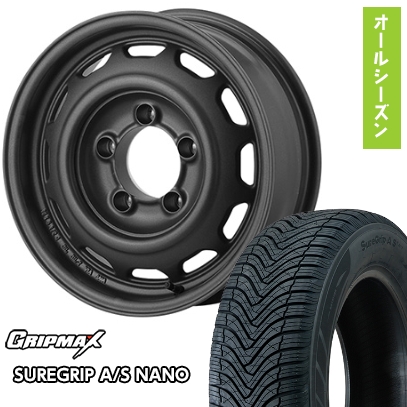 新品 ジムニーシエラ オールシーズンタイヤ ホイール4本セット 195/80R15 グリップマックス SUREGRIP A/S NANO(限定) アピオ ワイルドボア ベンチュラ 15インチ