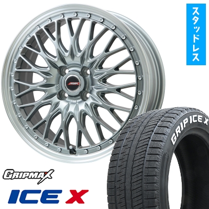 195/60R17 スタッドレスタイヤ ホイール4本セット GRIP MAX アイスX RWL(限定) (4/100車用) プレミックス MER PROMES/ 17インチ