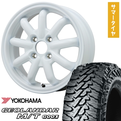 165/65R14 夏タイヤ ホイール４本セット ヨコハマ ジオランダー M/T G003 ブランドルライン ストレンジャーKST-9改 14インチ