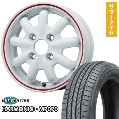 165/55R15 夏タイヤ ホイール4本セット N-BOX タント ワゴンR ミレバー ハーモニック プラス MP070(限定) ストレンジャーKST-9改 15インチ