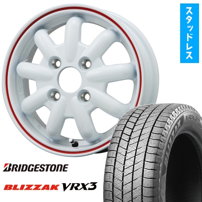 165/60R15 スタッドレスタイヤ ホイール4本セット BRIDGESTONE ブリザック VRX3 (軽自動車用) BRANDLE-LINE ストレンジャーKST-9改 15インチ