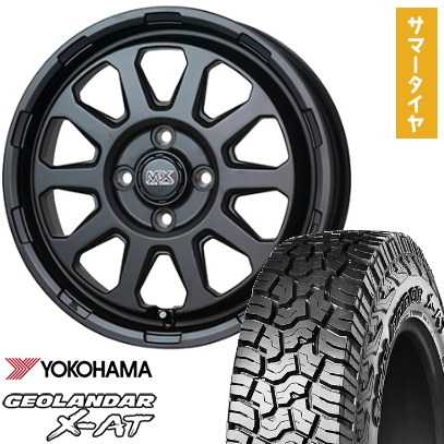 155/65R14 夏タイヤ ホイール4本セット YOKOHAMA ジオランダー X-AT G016 (軽自動車用) HOT STUFF マッドクロス レンジャー 14インチ