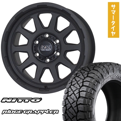 265/60R18 夏タイヤ ホイール4本セット NITTO RIDGE GRAPPLER (6/139車用) HOT STUFF マッドクロス レンジャー 18インチ