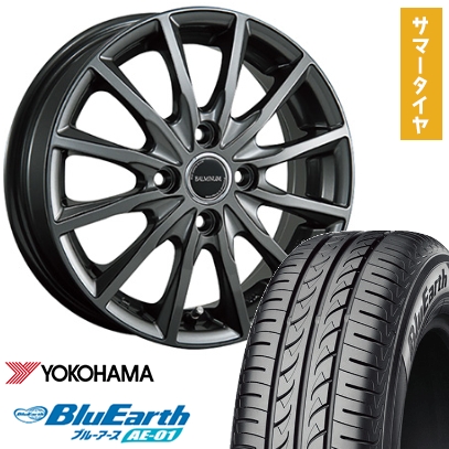 155/65R14 夏タイヤ ホイール4本セット N-BOX タントカスタム ワゴンR YOKOHAMA ブルーアース AE-01 BRIDGESTONE バルミナ AR12 14インチ