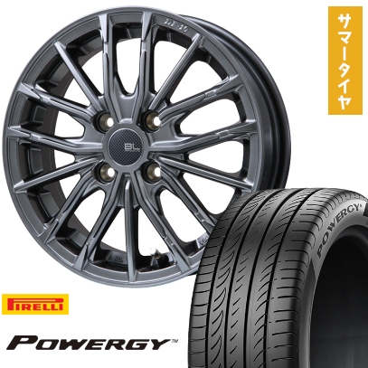 175/65R15 夏タイヤ ホイール4本セット PIRELLI パワジー (4/100車用) BRANDLE-LINE DF-10M ハイパーグレー 15インチ