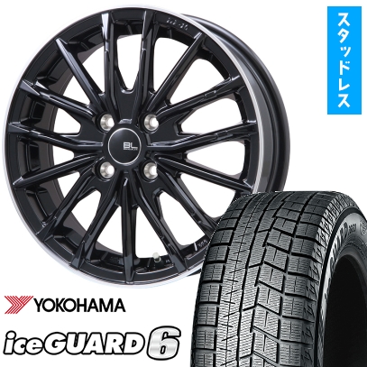 175/60R15 スタッドレスタイヤ ホイール4本セット YOKOHAMA アイスガード シックスIG60 (4/100車用) ブランドルライン DF-10M 15インチ