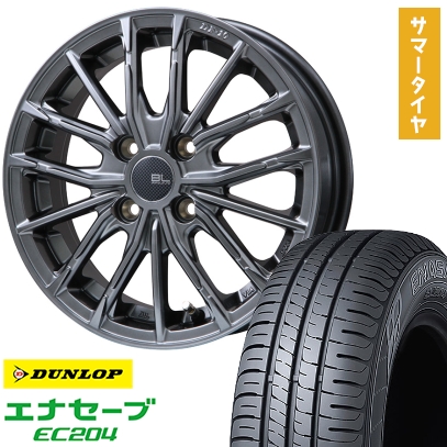 175/65R15 夏タイヤ ホイール4本セット DUNLOP エナセーブ EC204 (4/100車用) BRANDLE-LINE DF-10M ハイパーグレー 15インチ