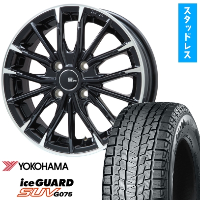 アイスガード SUV G075 - 225/70R16 スタッドレスタイヤ 車輪4本仕掛ける YOKOHAMA (5/114車用) BRANDLE-LINE DF-10M 16in 冬タイヤ、ホイールセット-自動車