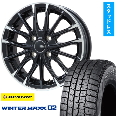 215/65R16 スタッドレスタイヤ ホイール4本セット アルファード/ヴェルファイア等 DUNLOP ウインターマックス 02 WM02 BRANDLE-LINE DF-10M 16インチ