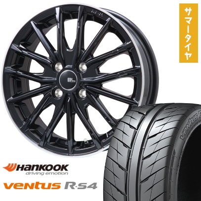 ventus - 205/55R16 夏タイア 車輪4本仕掛ける HANKOOK ヴェンタス R-S4 Z232 (5/114車用) BRANDLE-LINE DF-10M グロス黒いこと/リムポリッシュ 16in タイヤ、ホイール-自動車-車、バイク、自転車