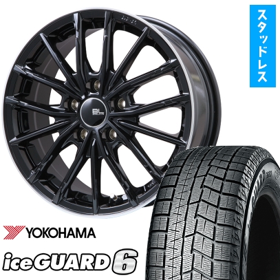 225/60R17 スタッドレスタイヤ ホイール4本セット YOKOHAMA アイスガード シックスIG60 (5/100車用) ブランドルライン DF-10M 17インチ