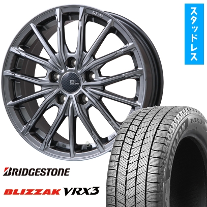 ブリザック VRX3 - 215/50R17 スタッドレスタイヤ 銀輪4本仕かける BRIDGESTONE (5/100車用) ブランドルライン DF-10M ハイパーグレー 17in