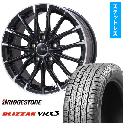 215/45R18 スタッドレスタイヤ ホイール4本セット BRIDGESTONE ブリザック VRX3 (5/114車用) ブランドルライン DF-10M グロスブラック/カットスポーク 18インチ