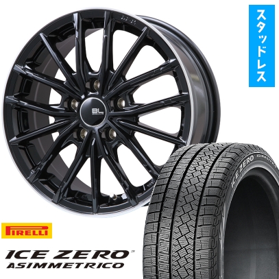 235/50R18 スタッドレスタイヤ ホイール4本セット PIRELLI ウィンター アイスゼロアシンメトリコ (5/114車用) ブランドルライン DF-10M 18インチ