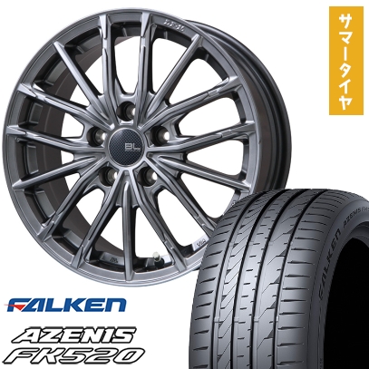 225/45R18 夏タイヤ ホイール４本セット (5/114車用) FALKEN アゼニス FK520L ブランドルライン DF-10M 18インチ