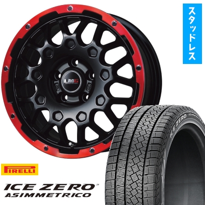 215/50R18 スタッドレスタイヤ ホイール4本セット ヤリスクロス等 PIRELLI ウィンター アイスゼロアシンメトリコ レアマイスター LMG MS-9W 18インチ