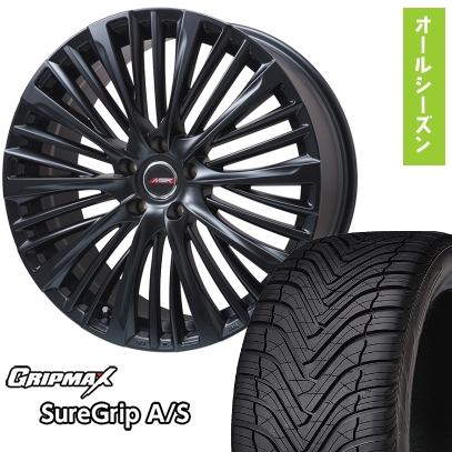 225/40R18 オールシーズンタイヤ ホイール４本セット (5/114車用) GRIPMAX SureGrip A/S プレミックス MER-X(マットブラック) 18インチ