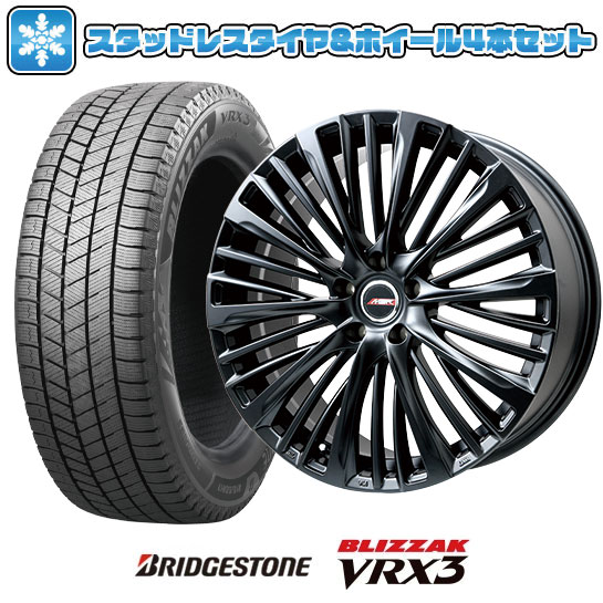 235/60R18 スタッドレスタイヤ ホイール4本セット BRIDGESTONE ブリザック VRX3 (5/114車用) プレミックス MER X(マットブラック) 18インチ : arktire 4287 145891 39315 39315 : アークタイヤ