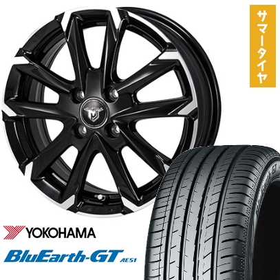 185/65R14 夏タイヤ ホイール4本セット YOKOHAMA ブルーアース GT AE51 (4/100車用) MONZA JPスタイル MJ-V 14インチ