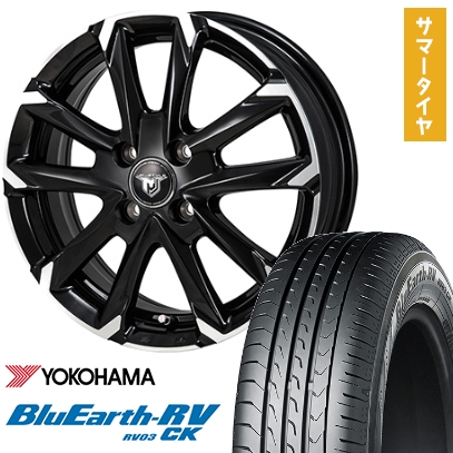 165/65R14 夏タイヤ ホイール4本セット YOKOHAMA ブルーアース RV-03CK (4/100車用) MONZA JPスタイル MJ-V 14インチ