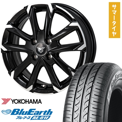175/65R15 夏タイヤ ホイール4本セット YOKOHAMA ブルーアース AE-01F (4/100車用) MONZA JPスタイル MJ-V 15インチ