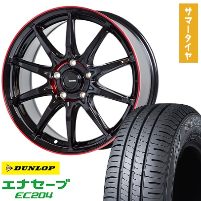 195/55R16 夏タイヤ ホイール4本セット DUNLOP エナセーブ EC204 (5/114車用) HOT STUFF ジースピード P-05R 16インチ