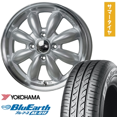 165/70R14 夏タイヤ ホイール4本セット YOKOHAMA ブルーアース AE-01F (軽自動車用) HOT STUFF ララパーム カップ 2 14インチ