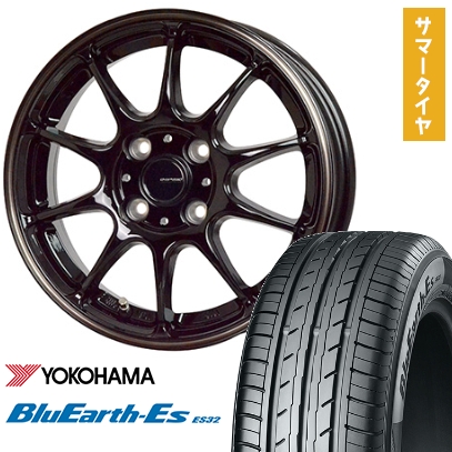 155/65R14 夏タイヤ ホイール4本セット YOKOHAMA ブルーアース ES32 (軽自動車用) ホットスタッフ ジースピード P-07 14インチ