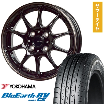 165/70R14 夏タイヤ ホイール4本セット YOKOHAMA ブルーアース RV-03CK (軽自動車用) ホットスタッフ ジースピード P-07 14インチ