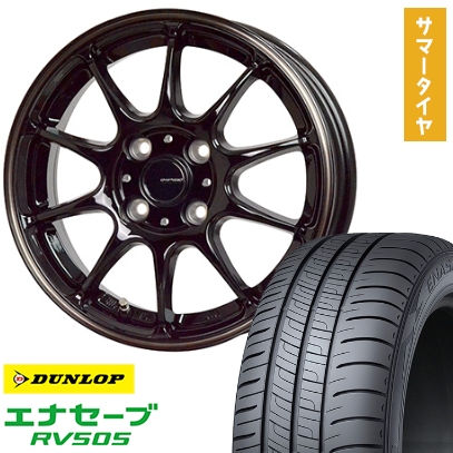 155/65R14 夏タイヤ ホイール4本セット DUNLOP エナセーブ RV505 (軽自動車用) ホットスタッフ ジースピード P-07 14インチ