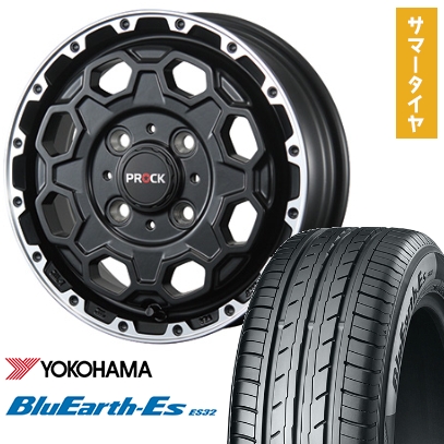 165/55R14 夏タイヤ ホイール4本セット YOKOHAMA ブルーアース ES32 (軽自動車用) BLEST バーンズテック プロックストリーム 14インチ