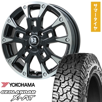 145R14C 夏タイヤ ホイール4本セット YOKOHAMA ジオランダー X-AT G016 (軽自動車用) ビッグウエイ B-LUGNAS BRD  14インチ