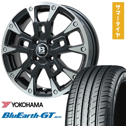165/55R15 夏タイヤ ホイール4本セット N-BOX タント ワゴンR ヨコハマ ブルーアース GT AE51 ビッグウエイ B-LUGNAS BRD 15インチ