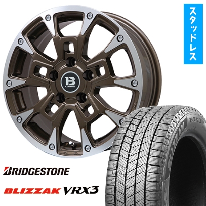 215/65R16 スタッドレスタイヤ ホイール4本セット アルファード/ヴェルファイア等 BRIDGESTONE ブリザック VRX3 ビッグウエイ B-LUGNAS BRD  16インチ