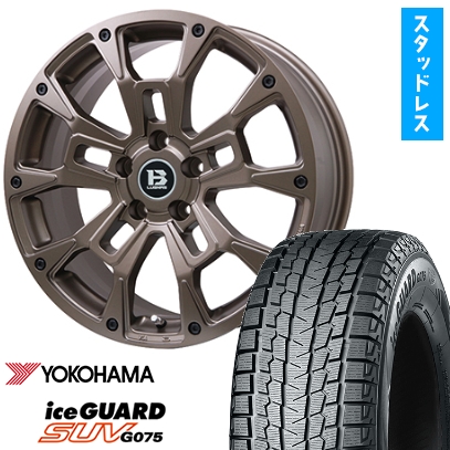 245/65R17 スタッドレスタイヤ ホイール4本セットRAV4（Adventure） YOKOHAMA アイスガード SUV G075 ビッグウエイ B-LUGNAS BRD(マットブロンズ) 17インチ