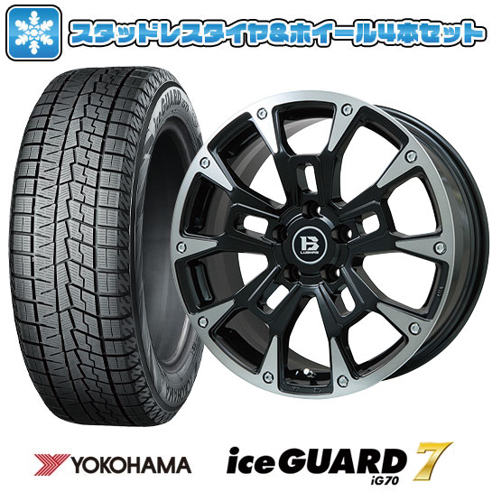 215/65R16 スタッドレスタイヤ ホイール4本セット アルファード/ヴェルファイア等 YOKOHAMA アイスガード セブンIG70 ビッグウエイ B LUGNAS BRD 16インチ : arktire 3965 146660 36217 36217 : アークタイヤ