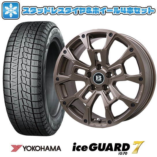 195/60R17 スタッドレスタイヤ ホイール4本セットライズ/ロッキー（ハイブリッド） YOKOHAMA アイスガード セブンIG70 ビッグウエイ B LUGNAS BRD 17インチ : arktire 24441 146659 36220 36220 : アークタイヤ