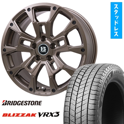 215/70R16 スタッドレスタイヤ ホイール4本セット BRIDGESTONE ブリザック VRX3 (5/114車用) ビッグウエイ B-LUGNAS BRD(マットブロンズ) 16インチ