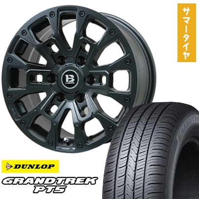 265/70R17 夏タイヤ ホイール4本セット DUNLOP グラントレック PT5 (6/139車用) BIGWAY B-LUGNAS BRD 17インチ
