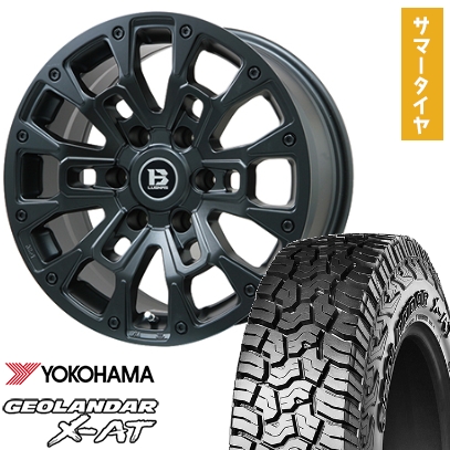 GEOLANDAR - 285/65R18 夏タイア 銀輪4本仕かける YOKOHAMA ジオランダー X-AT G016 (6/139車用) BIGWAY B-LUGNAS BRD 18in