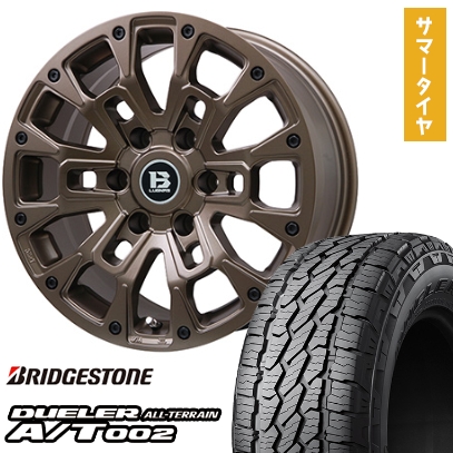 285/60R18 夏タイヤ ホイール4本セット BRIDGESTONE デューラー A/T002 RBL (6/139車用) BIGWAY B-LUGNAS BRD 18インチ
