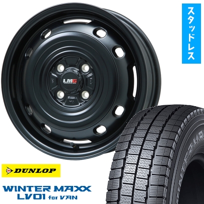 WINTER MAXX - 185/80R14 スタッドレスタイヤ 車輪4本仕掛ける 冬季MAXX LV01 for VAN (4/100車用)LEHRMEISTER LMG OFF-STYLE 2  14in 車、バイク、自転車-タイヤ、ホイール-冬タイヤ、ホイールセット
