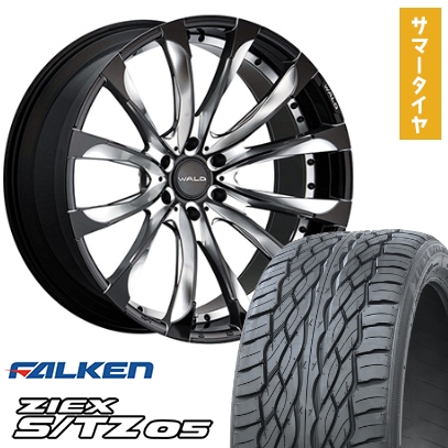 美品【FALKEN ZIEX S/TZ05 305/40R22】夏タイヤ【WALD JARRET ジャレット J11-C 22インチ 10J5HPCD150+45】22年製 バリ溝 ランクル(MTB839)クレジットカード QRコード決済可能 GEOLANDAR 305/40R22 夏タイヤ ホイール4本セット FALKEN ジークス S