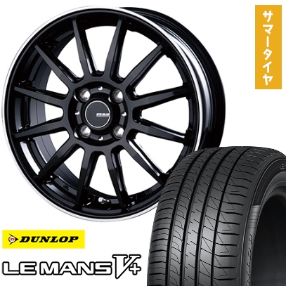 185/65R15 夏タイヤ ホイール４本セット (4/100車用) DUNLOP ルマン V+(ファイブプラス) インターミラノ インフィニティ F12 15インチ