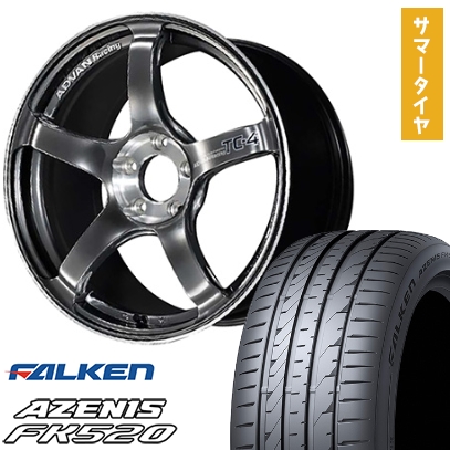 225/50R18 夏タイヤ ホイール４本セット (5/114車用) FALKEN アゼニス FK520L ヨコハマ アドバンレーシング TC4 SE 18インチ