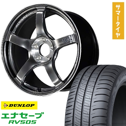 225/50R18 夏タイヤ ホイール４本セット (5/114車用) DUNLOP エナセーブ RV505 ヨコハマ アドバンレーシング TC4 SE 18インチ