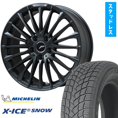 X-ICE - 225/55R18 スタッドレスタイヤ 車輪4本仕掛ける SNOW (5/114車用)LEHRMEISTER LF-FORCE(R14雄捻子) 18in 自動車-タイヤ、ホイール