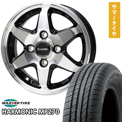 175/70R14 夏タイヤ ホイール４本セット MILEVER ハーモニック MP270(限定) (4/100車用) HOT STUFF ヴァレット アンクレイ 14インチ