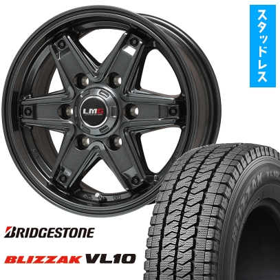 195/80R15LT スタッドレスタイヤ ホイール4本セット ブリヂストン ブリザック VL10 レアマイスター LMG エトナ 15インチ